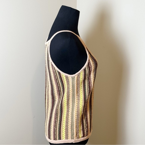 Madewell Crochet Janson Sweater Tank in Rainbow Stripe M - Picture 3 of 7
